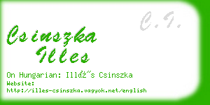 csinszka illes business card